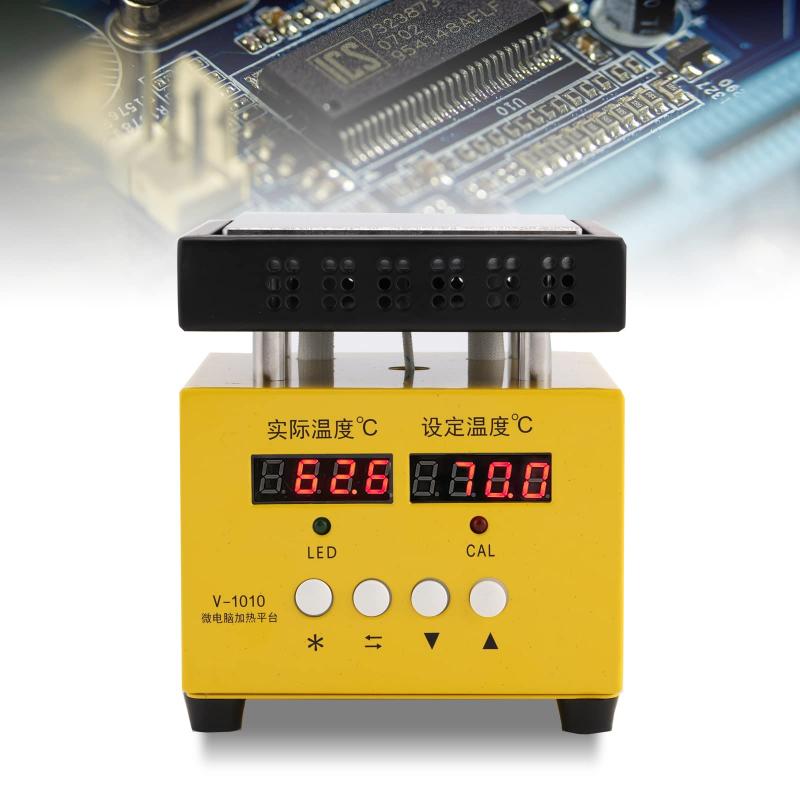 恒温ステーション 20*20cm 110v デュアル温度表示 室温-400℃ 高精度 自動アラーム 加熱速い 加熱均一 恒温ホットプレート 断熱フレーム 航空用アルミ 液体加熱/試薬加熱/スマートフォン|LINO select店