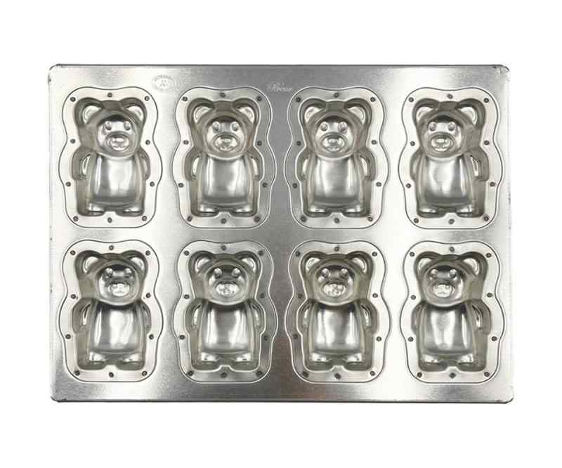 松永製造所 ケイ素樹脂処理 しろがね色 熊五郎（クマゴロー）型天板8P キッチン用品・食器・調理器具-その他