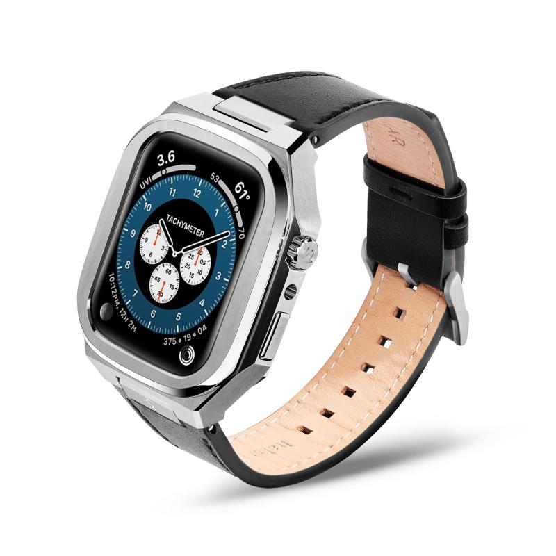 Kronemar アップルウォッチ 取りまかなう イタリアンレザーバンド付 Apple Watch Series 8/7/6/5/4/SE相応う