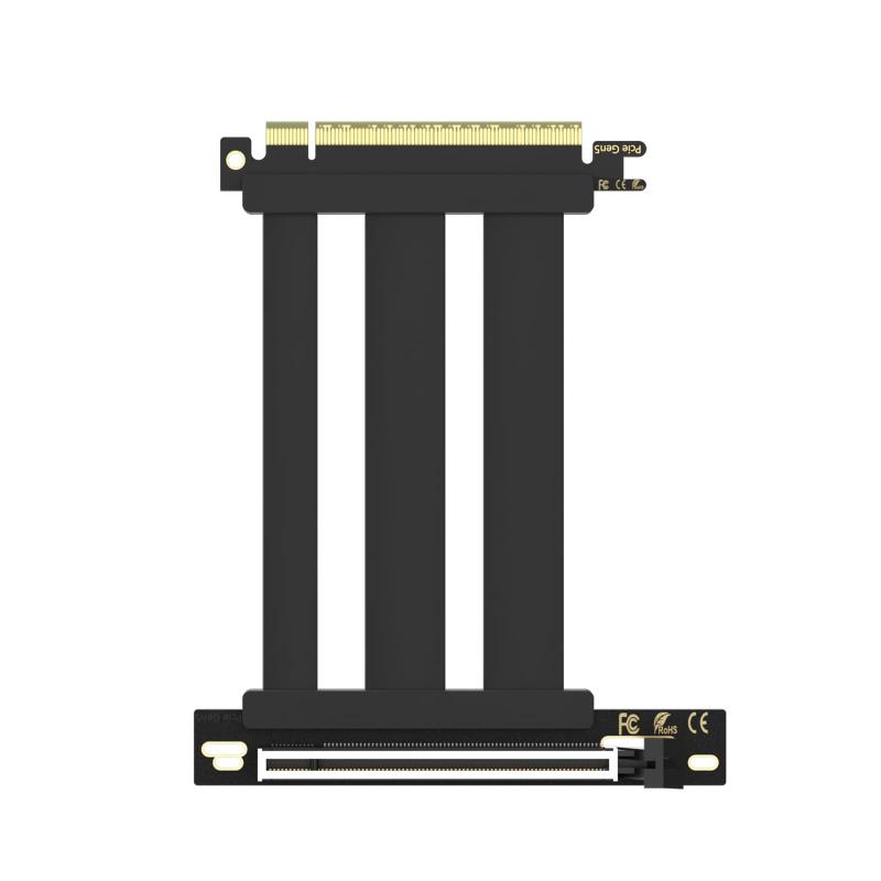 PCIe 5.0 X16ライザケーブル GPU マウント用 PCI-E Gen5相応う 64GB/sす早さ RTX 5090（Ti）および RX 9070（XT）GPU相応う