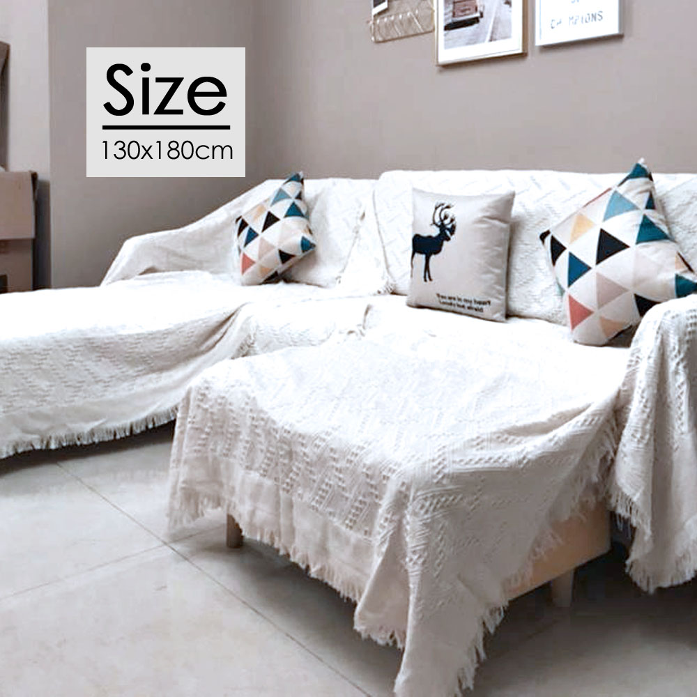 楽天市場 マルチカバー 長方形 北欧風 ソファー おしゃれ ブランケット 130 180cm 無地 1人掛け 2人掛け 二人掛け ベッドカバー ラグ カウチ テーブルクロス カーペット かわいい マルチクロス ソファカバー 送料無料 セレクトショップ リノフリ