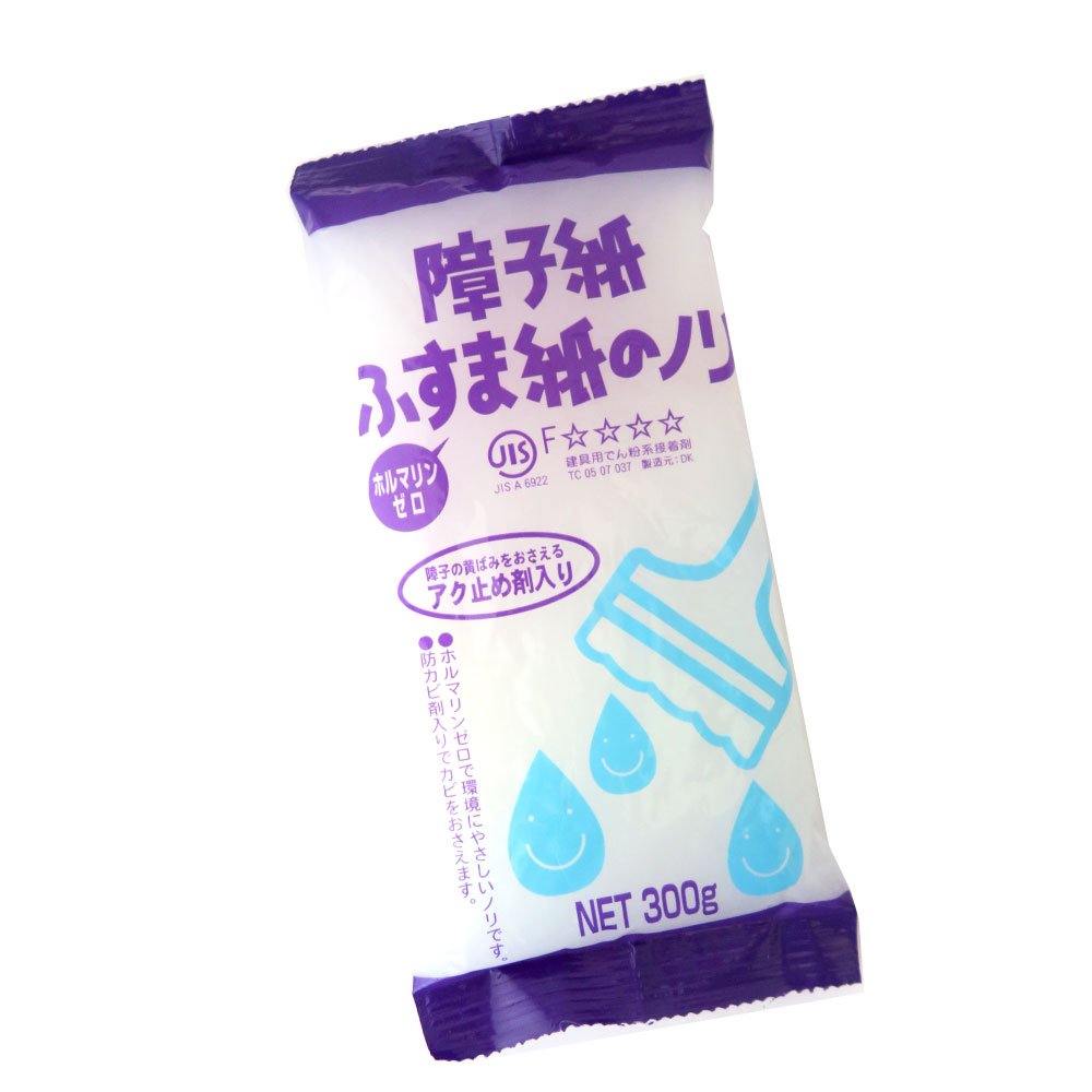 楽天市場 ホルマリンを使用していない障子紙ふすま紙のノリ障子約８枚分貼れるふすま約２枚分貼れる300ｇ プチリフォーム商店街