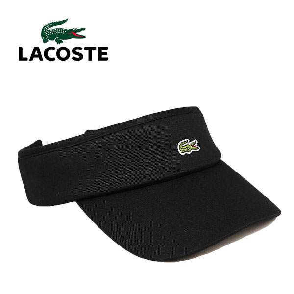 ラコステ サンバイザー L1408 メンズ レディース LACOSTE 黒 黒いこと 帽子-バッグ・小物・ブランド雑貨