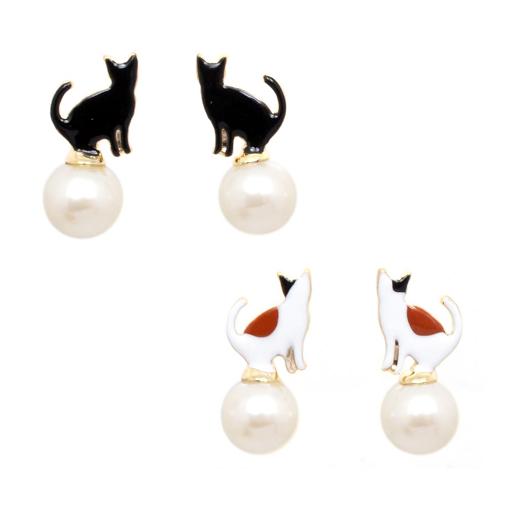 楽天市場】【セール15%OFF ! 】猫がフープで遊ぶ可愛いピアス送料無料 