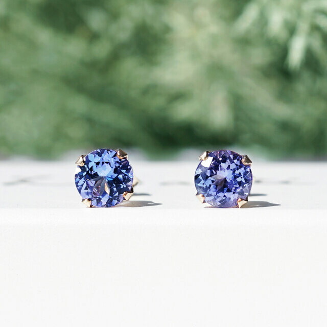 14kgf タンザナイトとハーキマーのピアス 14kgf タンザナイトとハーキマーのピアス 14kgf タンザナイトと