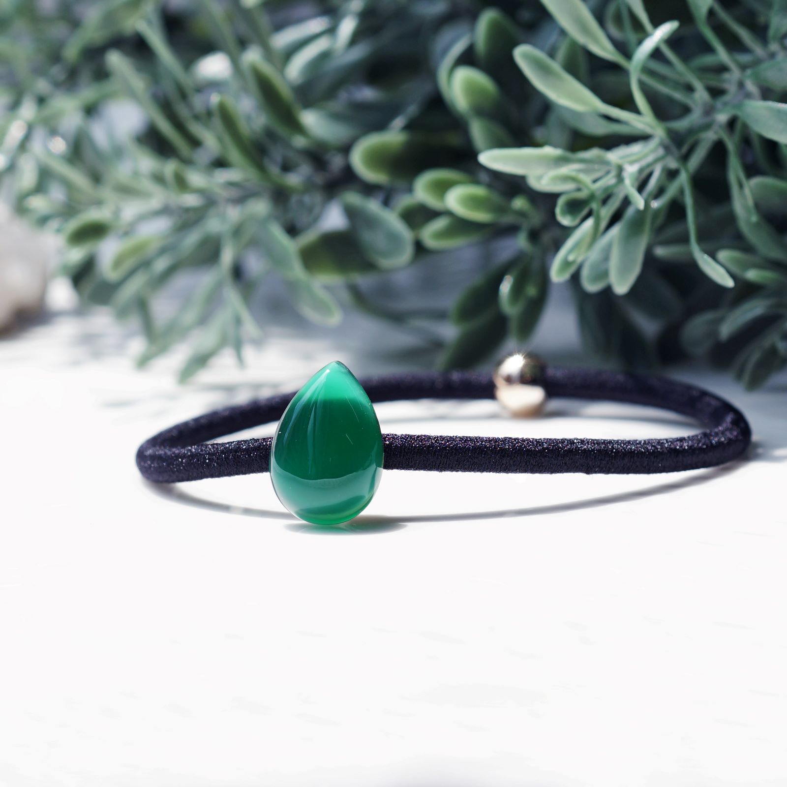 楽天市場】【再入荷】天然石 ヘアゴム（グリーンアベンチュリン レッド