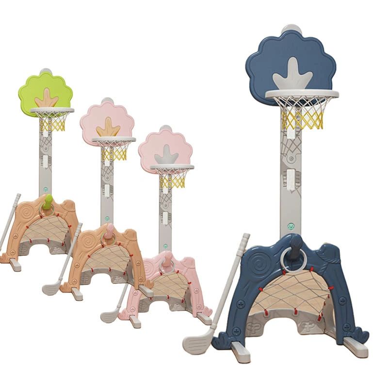 ミニ 5in1バスケットゴール 子供用 プレゼント ギフトボックス 贈り物 バスケットボール サッカー ゴルフ 輪投げ ストーリーマシーン 誘導オルゴール 高さ調整可能 室内 屋外用｜リプロ商店