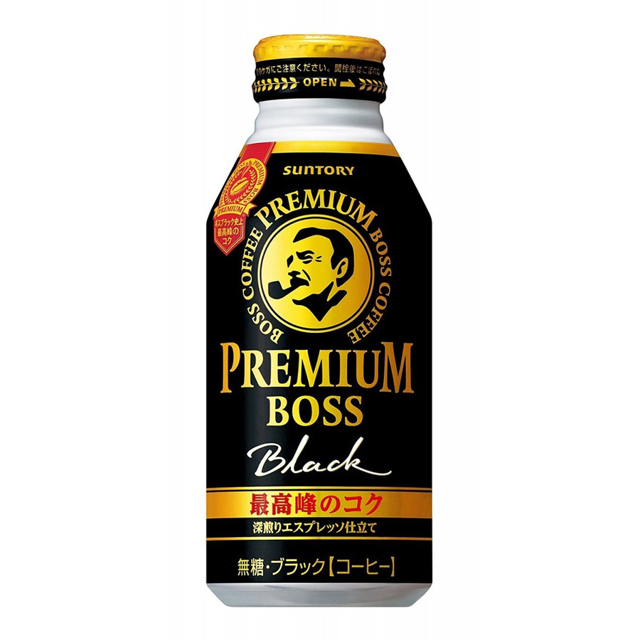 【モバイルユーザー限定先着最大3900円OFF】【送料無料】サントリー プレミアムボス ブラック 390ml×2ケース