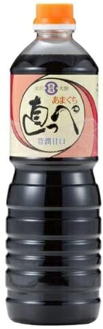 【送料無料】 直源醤油 直っぺ あまくち 1L 800ml×15本