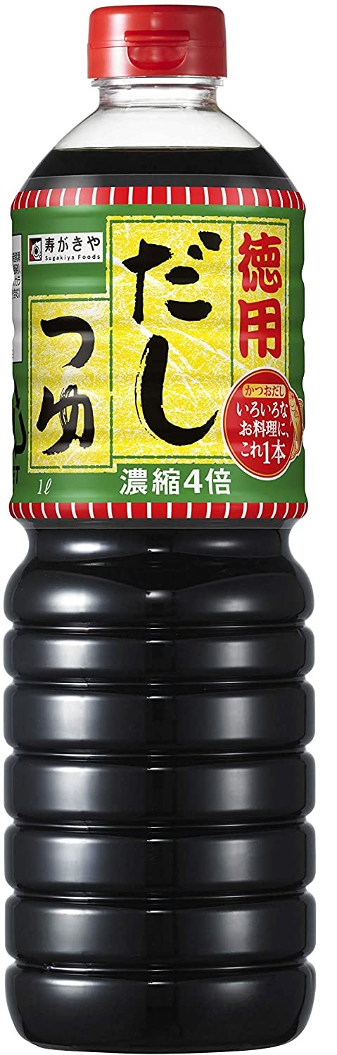 【送料無料】<br>寿がきや デカサイズ 1L 徳用だしつゆ 1000ml 1L×12本<br>
