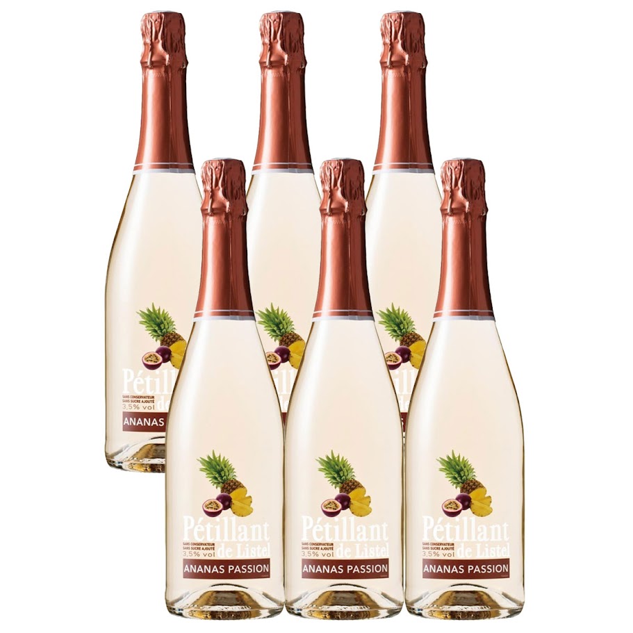 【送料無料】 ペティアン･ド･リステル パイナップル&パッションフルーツ 750ml 6本 ［白/ミディアムボディ/フランス］ 【ご注文は12本まで一個口配送可能】