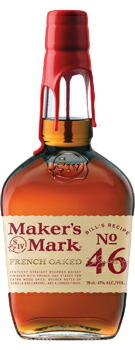 古酒：maker's mark 750ml　バーボン　45度　箱無し Maker's Mark メーカーズマーク 46 700ml バーボン ウイスキー