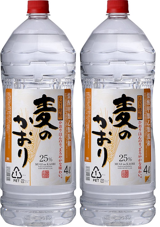 【モバイルユーザー限定先着最大3900円OFF】【送料無料】 合同酒精 甲乙混和 むぎ焼酎 麦のかおり ペット 4000ml 4L×2本 【北海道・沖縄県・東北・四国・九州地方は必ず送料がかかります】