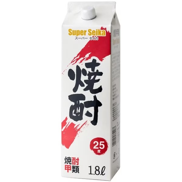 【送料無料】 東亜酒造 スーパーセイカ パック 25度 1800ml 1.8L×2ケース/12本 【本州(一部地域を除く)は送料】