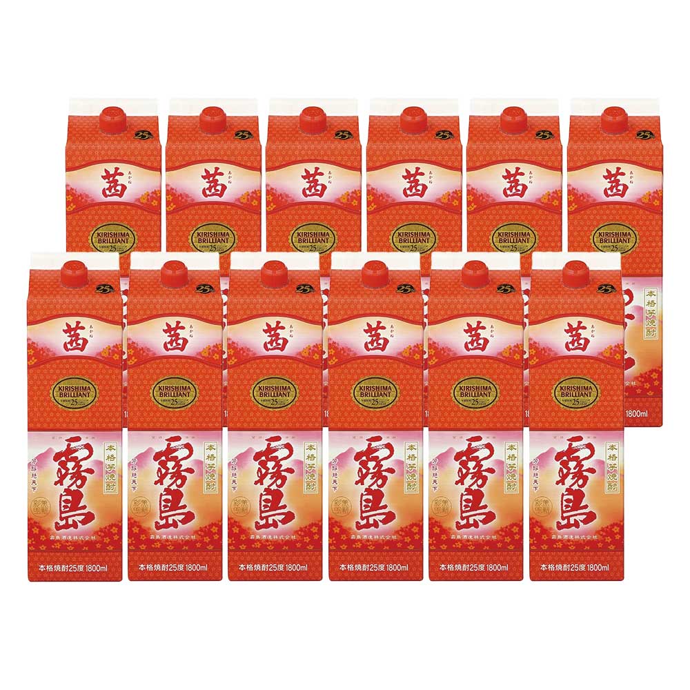 未開封　本格芋焼酎　茜霧島　きりしま25℃　紙パック1.8L　6本入り　1ケース 楽天市場】【ふるさと納税】茜霧島パック(25度)1.8L×6本≪みや