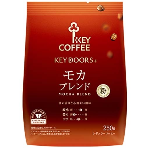【送料無料】【レギュラーコーヒー】 キーコーヒー KEY DOORS+ モカブレンド 粉 （FP）250g×24袋