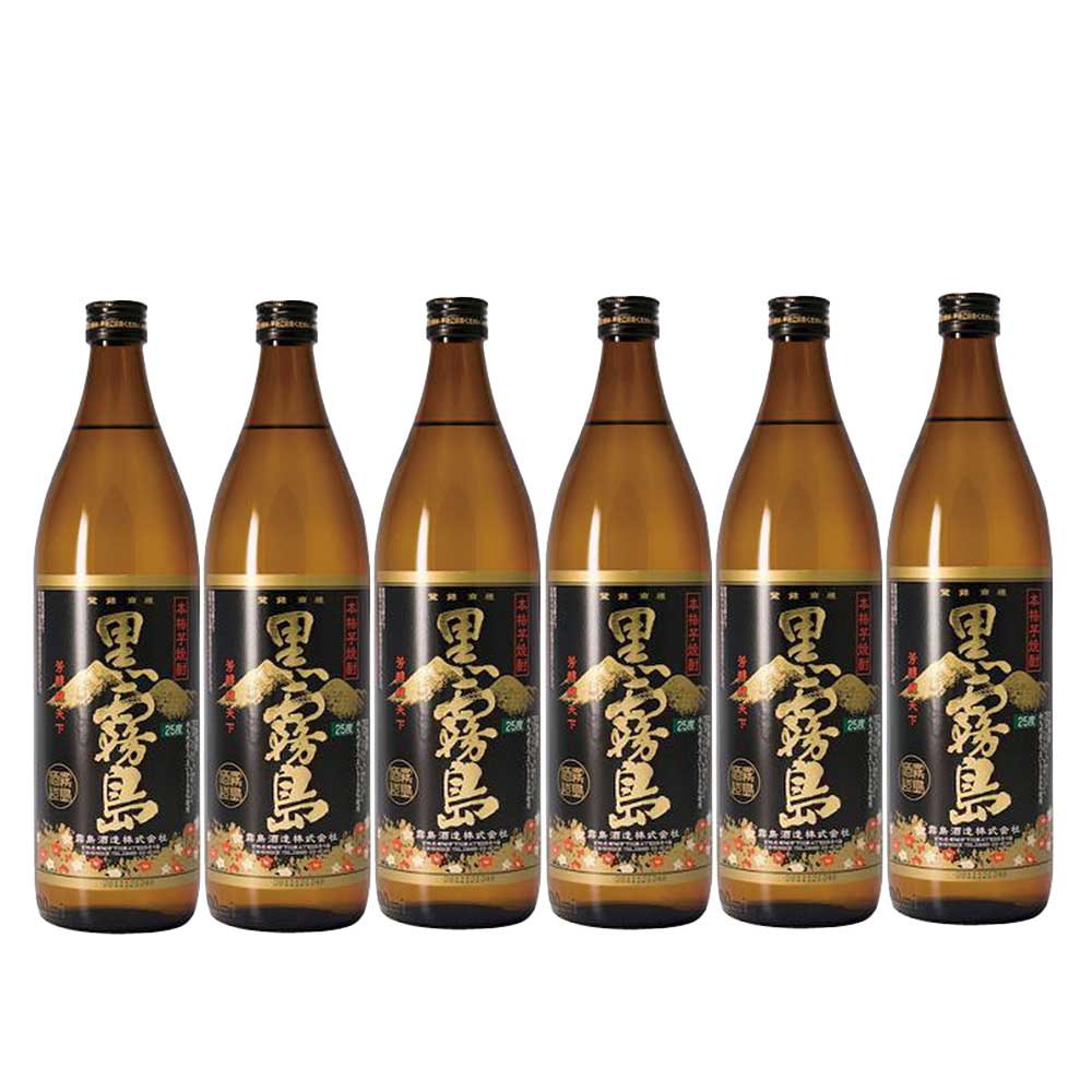 【送料無料】 霧島酒造 黒霧島 芋 25度 瓶 900ml×6本 【北海道・沖縄県・東北・四国・九州地方は必ず送料が掛かります】