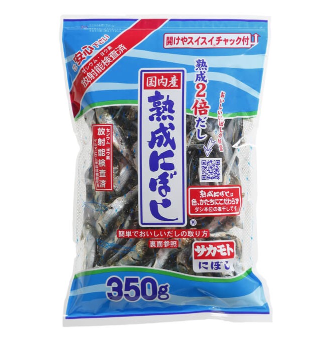 【送料無料】<br>サカモト 国内産 熟成にぼし 350g×1ケース/20個