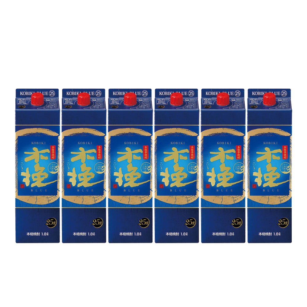 木挽 BLUE 1.8Lパック 25度 6本セット 楽天市場】木挽 BLUE(ブルー) 25°芋焼酎 1.8Lパック×6本【1