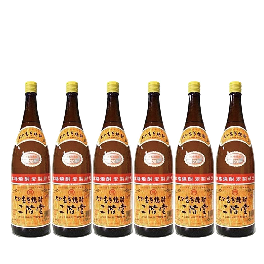 【モバイルユーザー限定先着最大3900円OFF】【送料無料】 大分むぎ焼酎 二階堂 麦 20度 1800ml 1.8L×6本 【一部地域送料無料対象外】