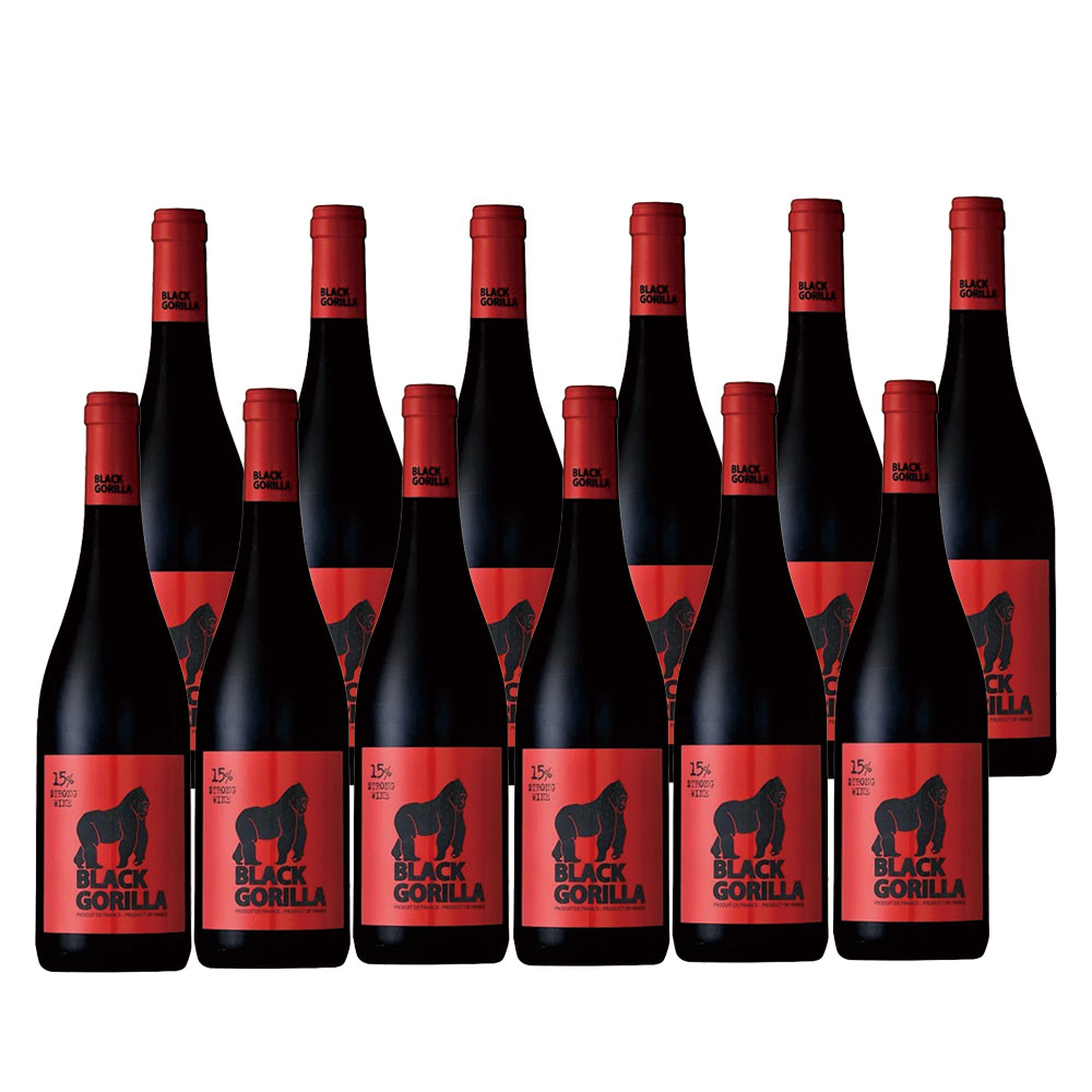 【送料無料】 ドメーヌ ギナーン ブラック ゴリラ 750ml×12本 ［赤/フルボディ/フランス 南フランス] 【北海道・東北・四国・九州・沖縄県は必ず送料がかかります】 【マルカイコーポレーション】