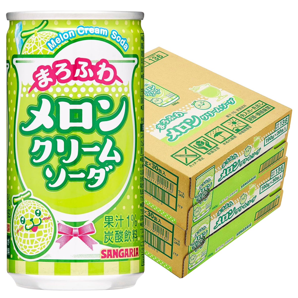 楽天市場】サンガリア まろふわメロンクリームソーダ 缶 【190g