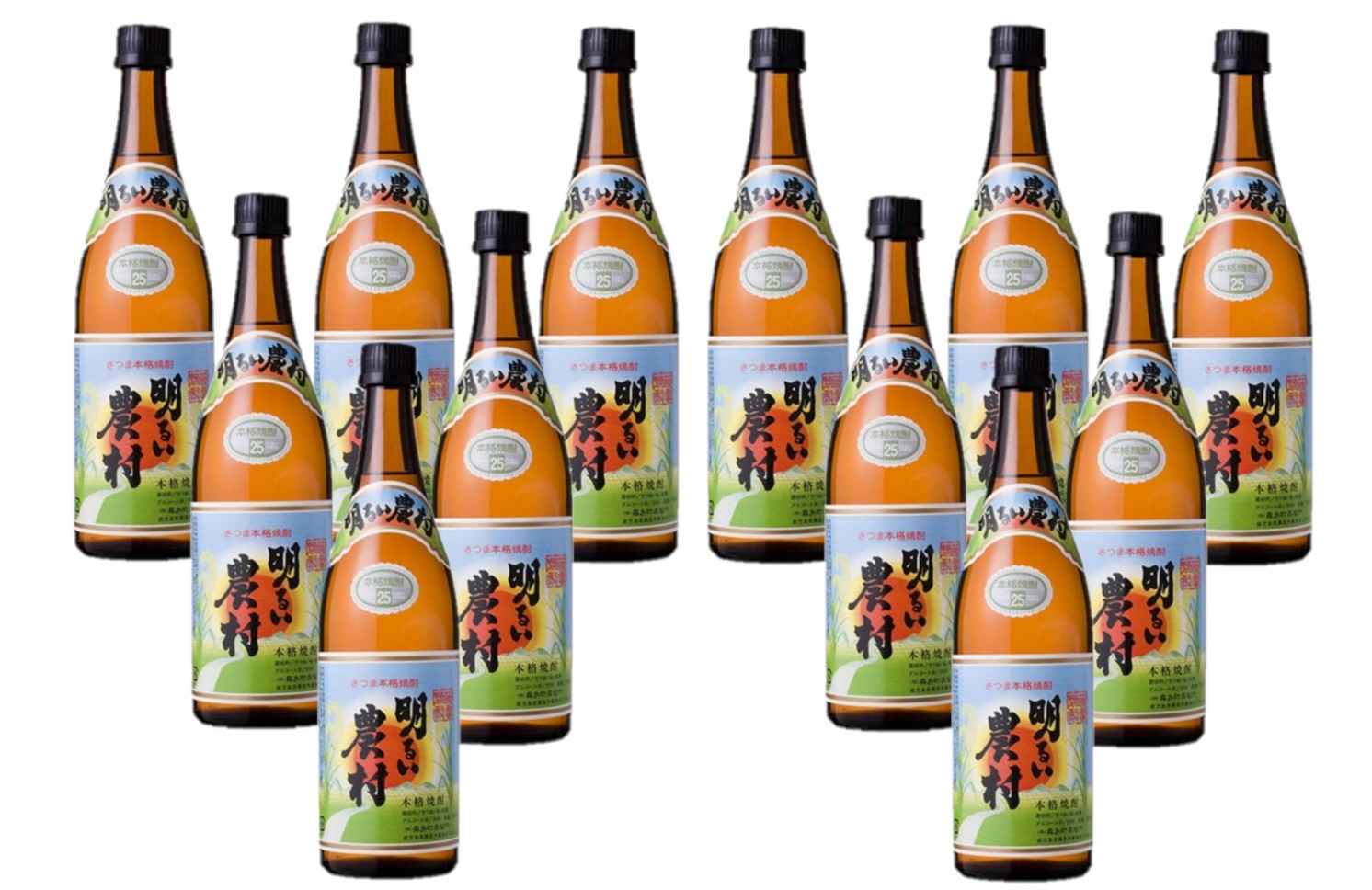 【送料無料】 霧島町蒸留所 芋焼酎 かめ壺焼酎 明るい農村 25度 720ml×12本 【北海道・沖縄県・東北・四国・九州地方は必ず送料がかかります】