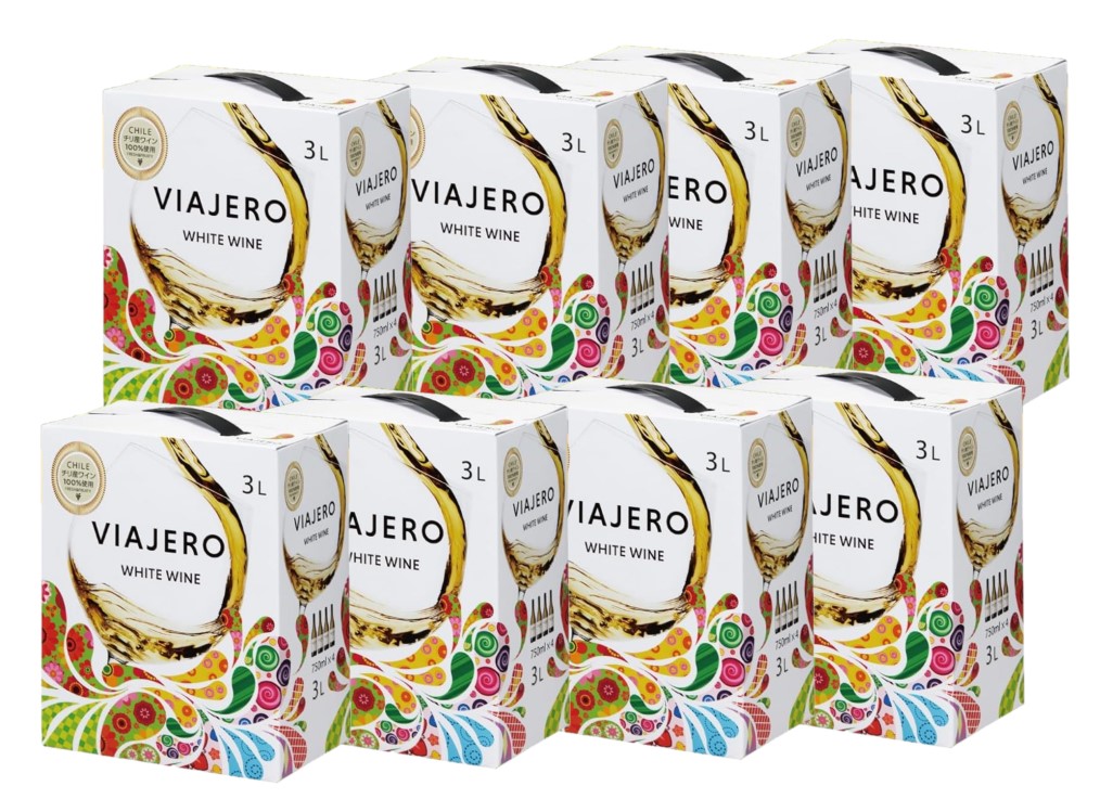 【送料無料】 ビアヘロ ヴィアヘロ 白 3000ml 3L×2ケース/8本 【北海道・沖縄県・東北・四国・九州地方は必ず送料がかかります】 BIB 箱ワイン BOXワイン バックインボックス