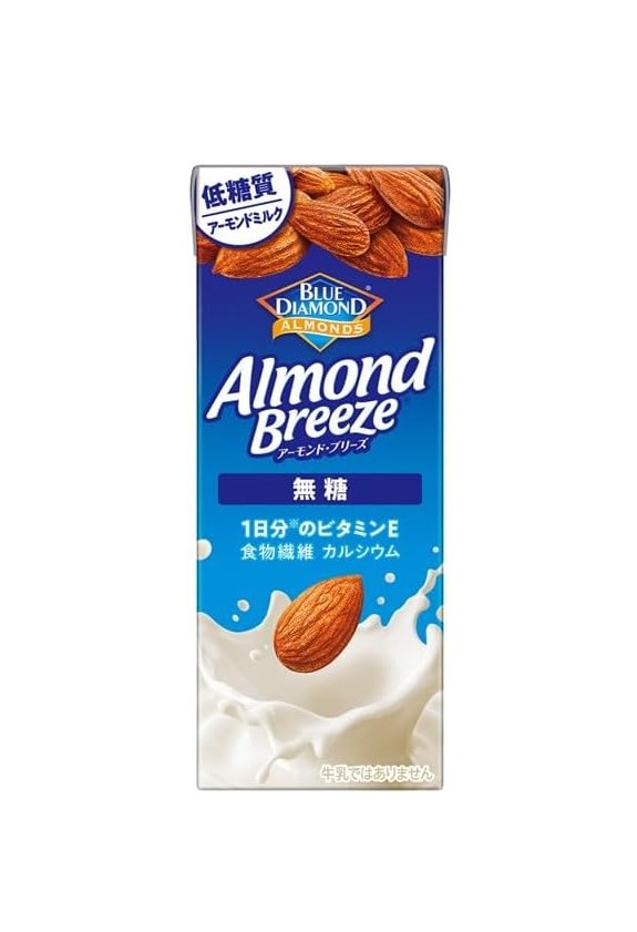 【送料無料】 カゴメ アーモンド・ブリーズ 無糖 200ml×2ケース/48本 アーモンドミルク
