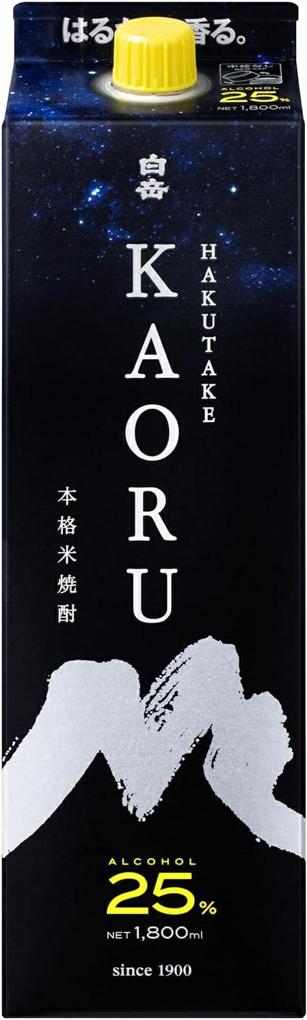 白岳　米焼酎　25℃ 1800ml6本 楽天市場】白岳 25度 1800mlパック 6本セット 米焼酎 高橋酒造