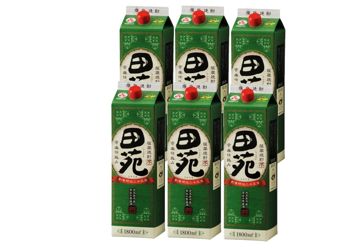 田苑　芋 焼酎 黒ラベル 1800ml 25%×6本 焼酎｜田苑酒造 芋焼酎 田苑 芋 黒ラベル 25度 1800ml パック 6