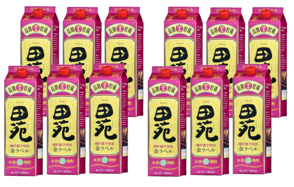 【送料無料】田苑酒造 芋焼酎 田苑 芋 金ラベル 25度 1800ml 1.8L&times;2ケース/12本【北海道・沖縄県・東北・四国・九州地方は必ず送料がかかります】｜リカーBOSS 店 18,319円