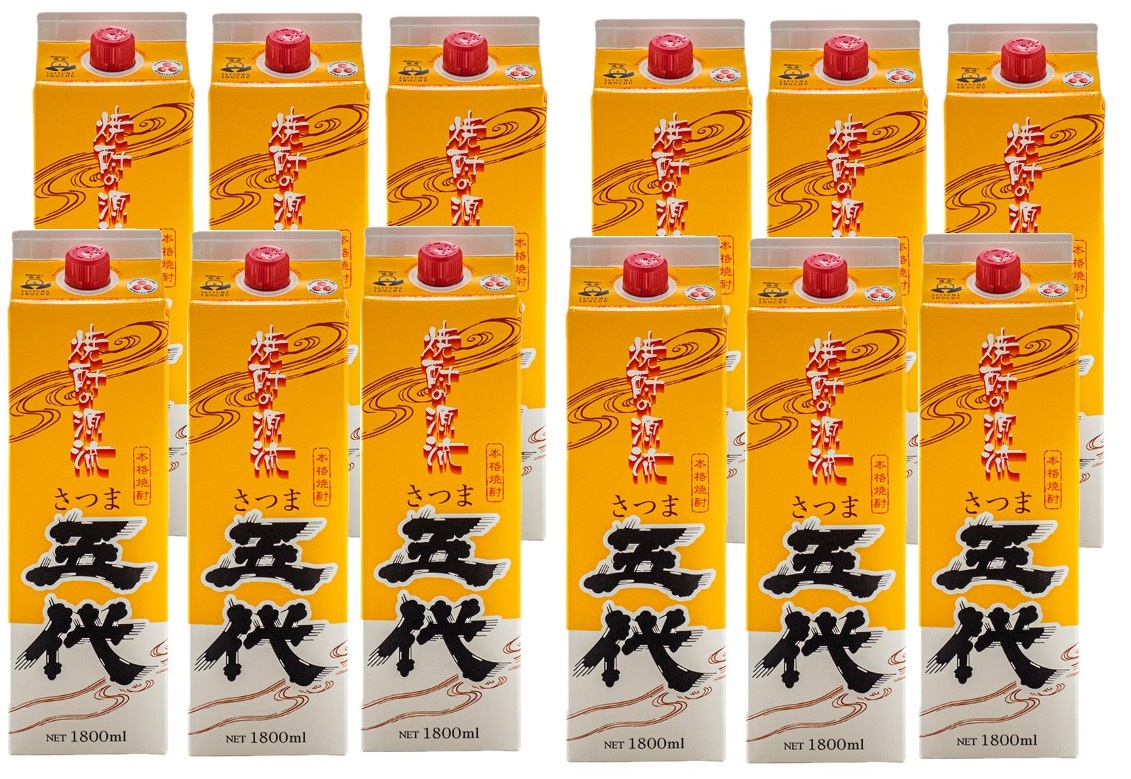 【送料無料】 山元酒造 本格焼酎 芋 五代 パック 25度 1.8L 1800ml×2ケース/12本 【北海道・沖縄県・東北・四国・九州地方は必ず送料がかかります】