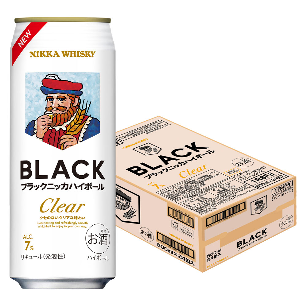 【最強配送】【送料無料】 アサヒ ブラックニッカ クリア ハイボール 500ml×1ケース/24本 【北海道・沖縄県・東北・四国・九州地方は必ず送料がかかります】 NIKKA ニッカウヰスキー