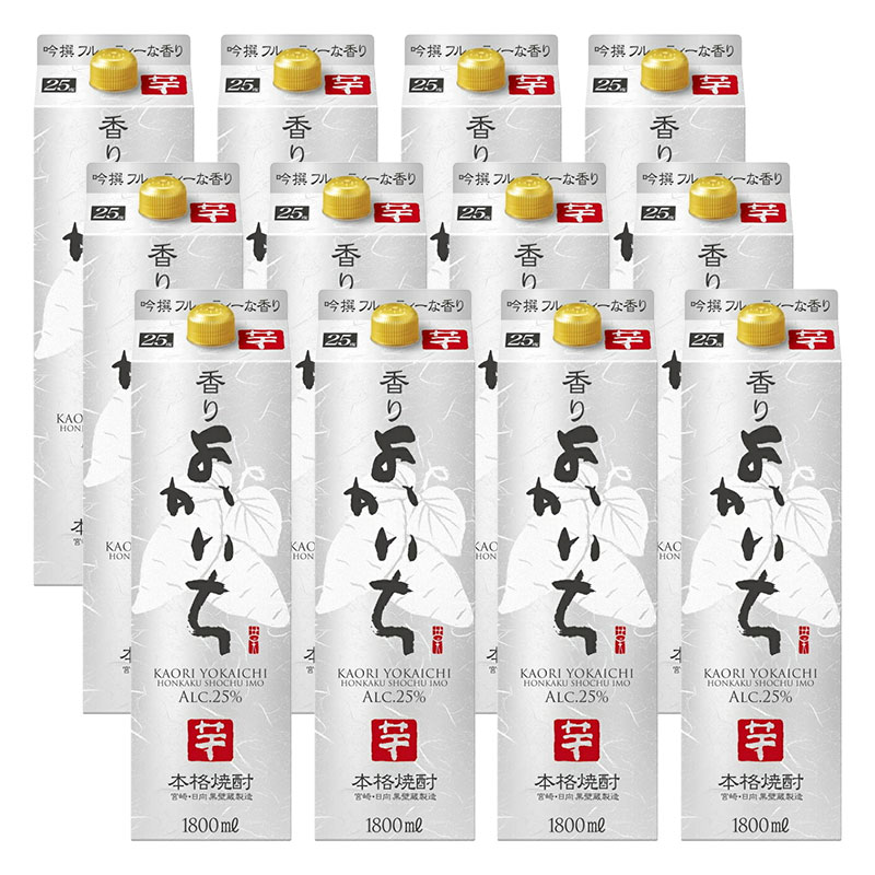 【モバイルユーザー限定先着最大3900円OFF】【送料無料】 宝酒造 香りのよかいち 芋 25度 パック 1800ml 1.8L×12本 【北海道・東北・四国・九州・沖縄県は必ず送料がかかります】 14,599円