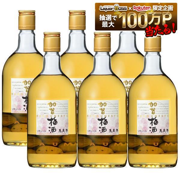 【送料無料】萬歳楽 加賀梅酒 720ml&times;6本【北海道・沖縄県・東北・四国・九州地方は必ず送料が掛かります。】｜リカーBOSS 店