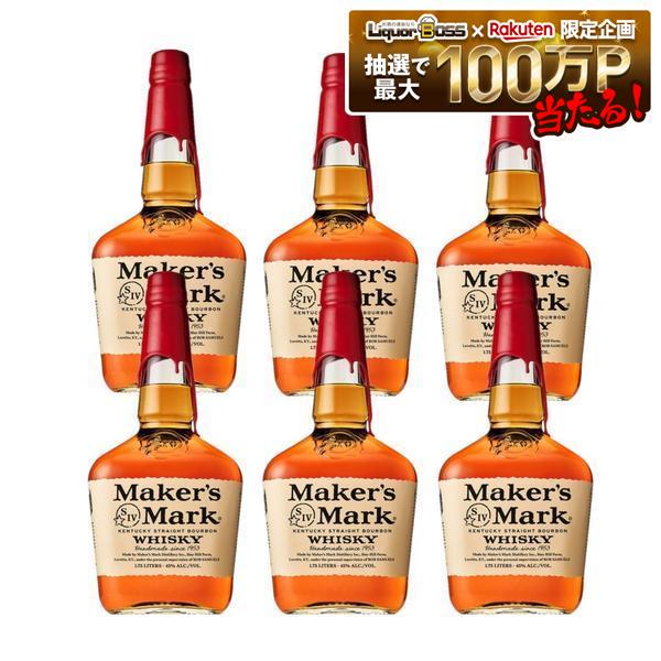 【送料無料】サントリー MAKER’S MARK メーカーズマーク 45度 1750ml 1.75L×1ケース/6本【北海道・東北・四国・九州・沖縄県は必ず送料がかかります】バーボンウイスキー ウイスキー|リカーBOSS 店