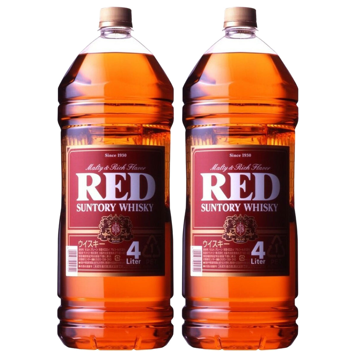 ★　ウイスキーレッド4L　２本セット 楽天市場】【2本セット送料無料】 サントリー レッド 39度