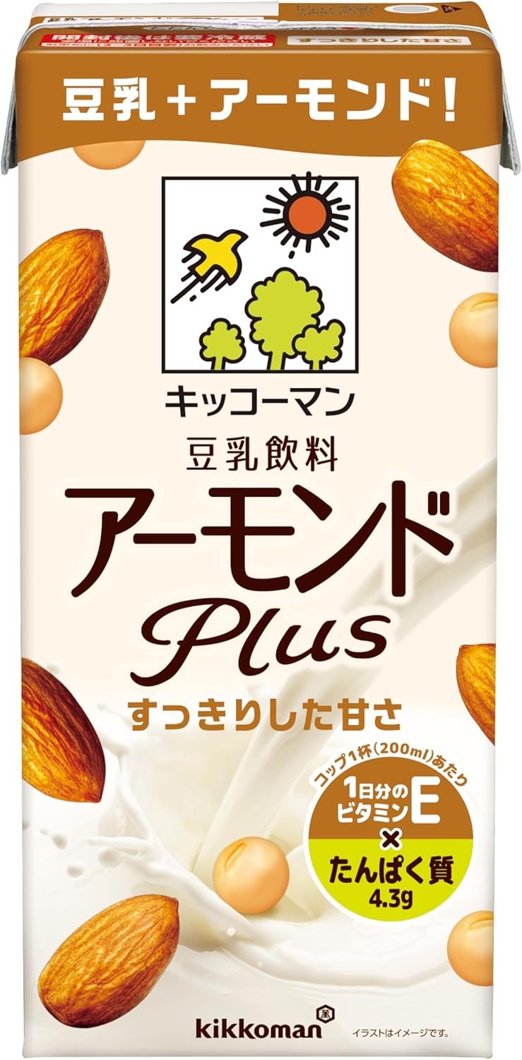 【モバイルユーザー限定先着最大3900円OFF】【送料無料】 キッコーマン 豆乳飲料 アーモンドPlus 1000ml 1L×4ケース/24本 豆乳 アーモンドミルク 植物性ミルク