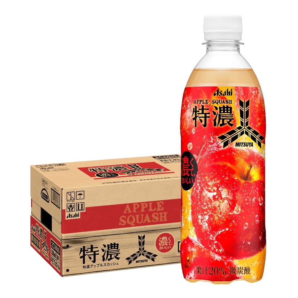 楽天市場】【アサヒ】三ツ矢 特濃アップルスカッシュ PET 500ml x 24本