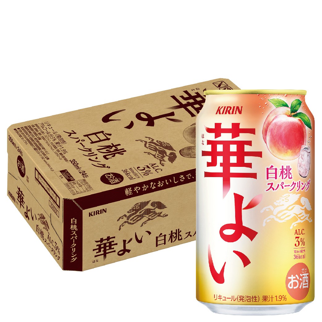 楽天市場】[ケース] 華よい 白桃スパークリング 3度 350ml×24本 キリン