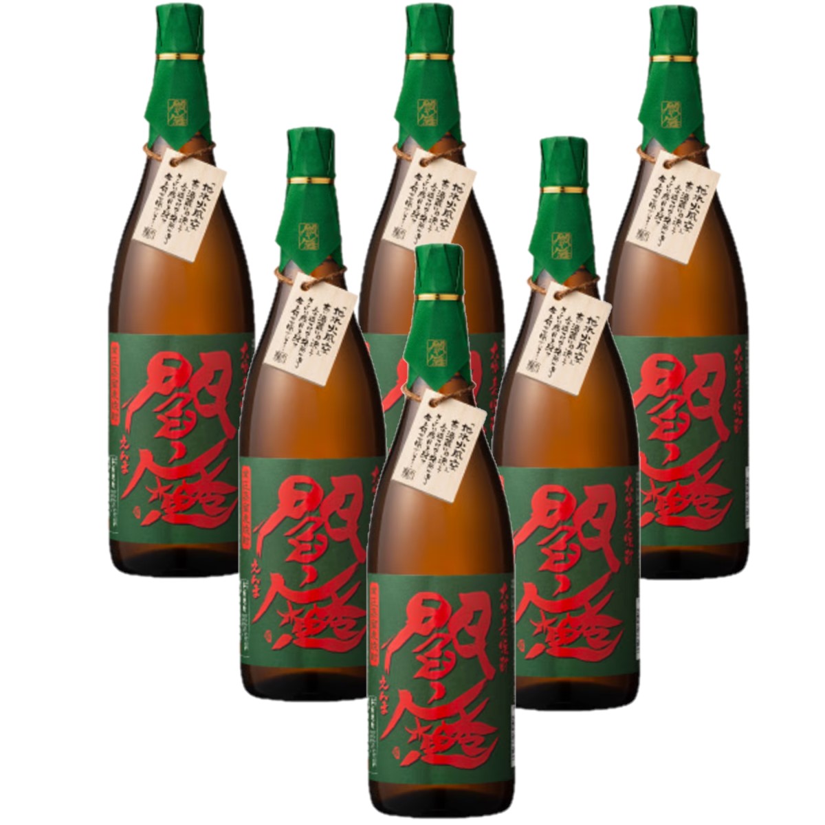 【モバイルユーザー限定先着最大3900円OFF】【送料無料】 老松酒造 本格麦焼酎 閻魔 えんま 常圧閻魔 25度 1800ml 1.8L×1ケース/6本 【北海道・沖縄県・東北・四国・九州地方は必ず送料がかかります】 常圧蒸留 麦焼酎 焼酎 大分