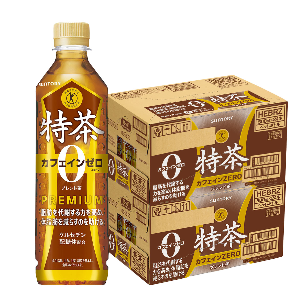 【送料無料】 サントリー 伊右衛門 特茶 カフェインゼロ 特定健康用食品 500ml×2ケース/48本