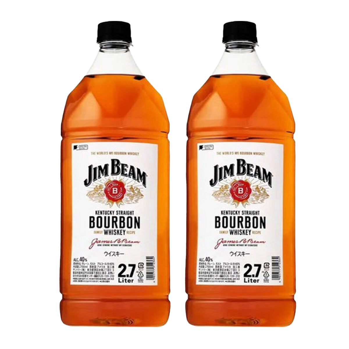 【送料無料】 サントリー ジムビーム ペット 2700ml 2.7L×2本 【北海道・沖縄県・東北・四国・九州地方は必ず送料がかかります】 JIM BEAM バーボン ウイスキー ハイボール