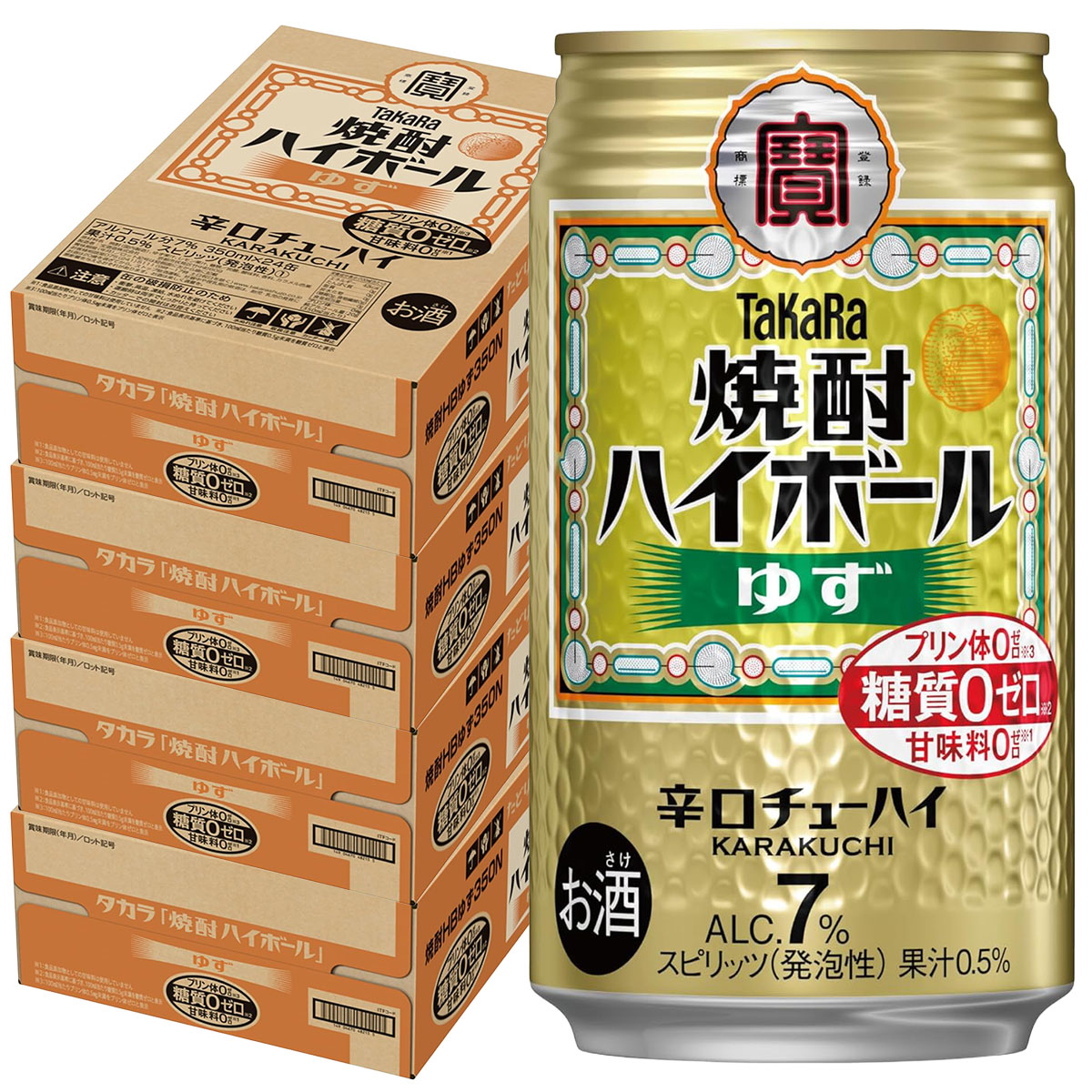 【最強配送】【送料無料】 宝酒造 タカラ 焼酎ハイボール ゆず 350ml×4ケース/96本 【一部地域送料無料対象外】
