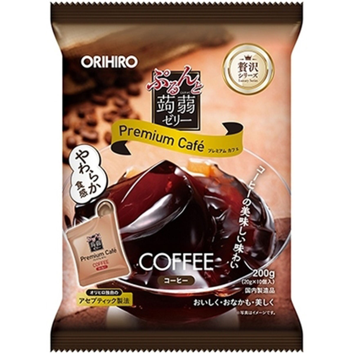 【モバイルユーザー限定先着最大3900円OFF】【送料無料】 オリヒロ ぷるんと蒟蒻ゼリー プレミアムカフェ コーヒー [20g×10個入]×24袋