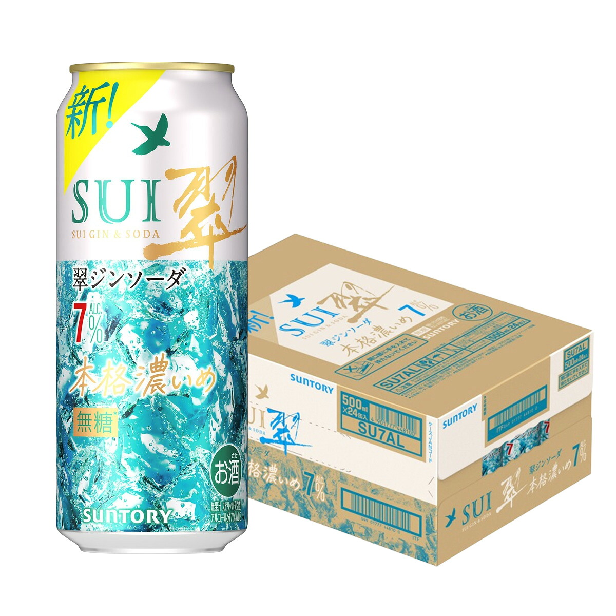 【最強配送】 サントリー 翠ジンソーダ〈本格濃いめ〉7％ 500ml×1ケース/24本 【ご注文は2CSまで一個口配送可能】 4,478円