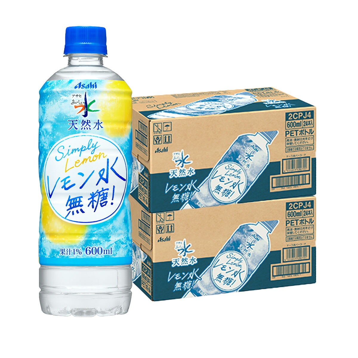 【送料無料】 アサヒ おいしい水 天然水 レモン水 無糖 PET 600ml×2ケース/48本