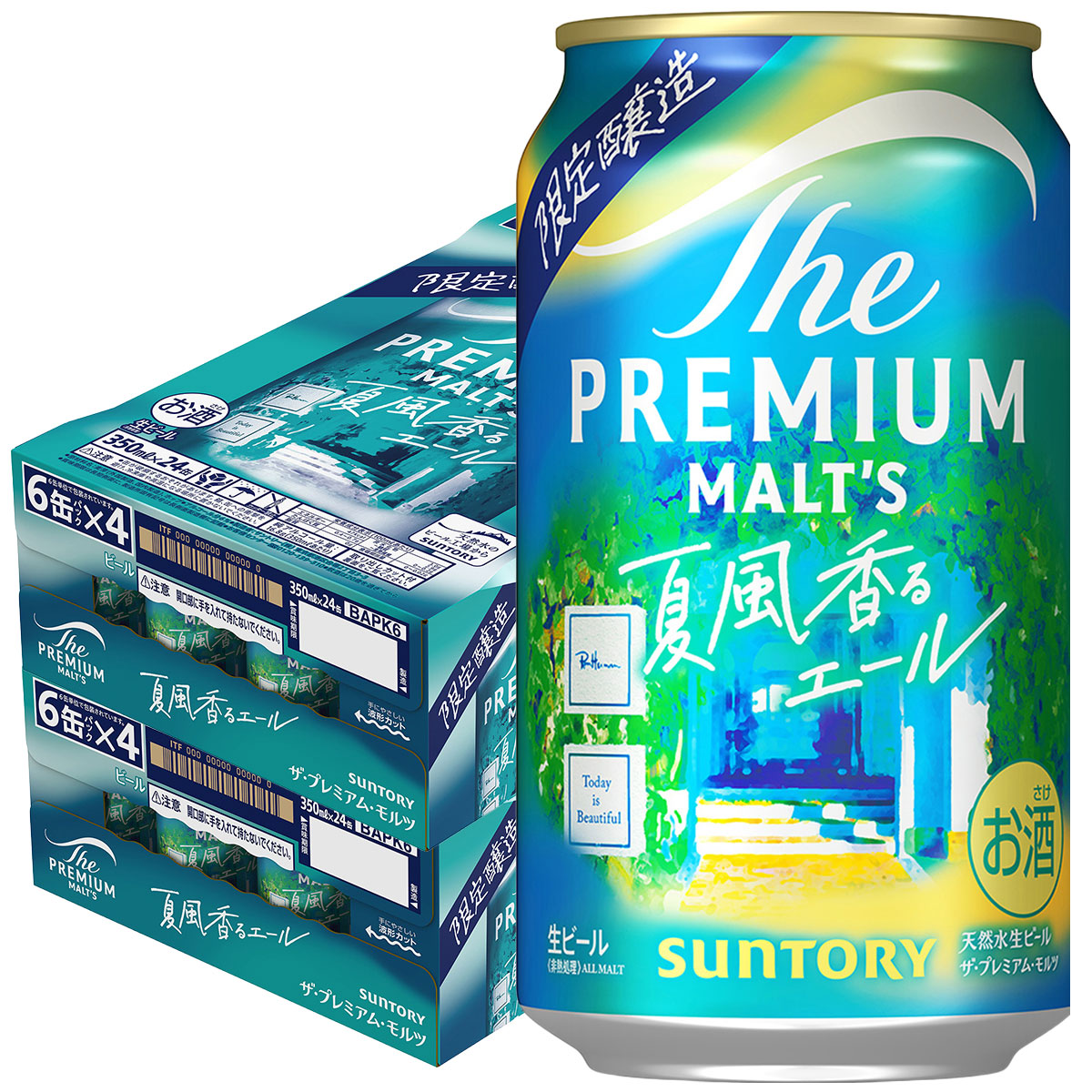 予約 5/19発売【送料無料】 サントリー ザ･プレミアム･モルツ ジャパニーズエール 夏風香るエール 350ml×2ケース/48本 【2ケースまで1個口配送可能】 7,525円