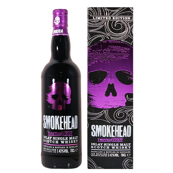 スモークヘッド ツイステッドスタウト 43度 700ml［並行輸入品］【SMOKEHEAD スコットランド シングルモルト スコッチ ウイスキー アイラ モルト】｜リカーショップ ソノマ